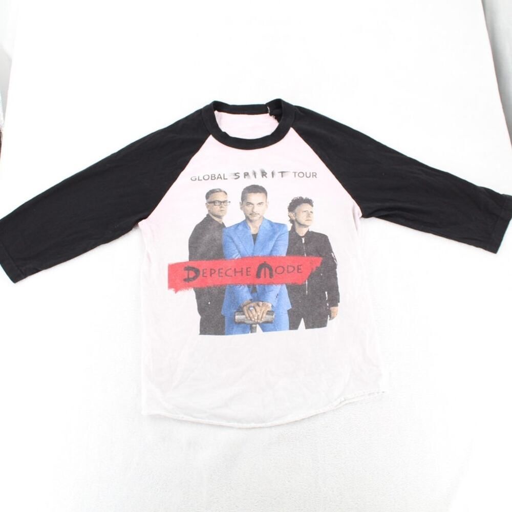 Rare Depeche Mode Global Spirit Tour 2017 Raglan Shirt 3/4 Sleeve Concert Tee
